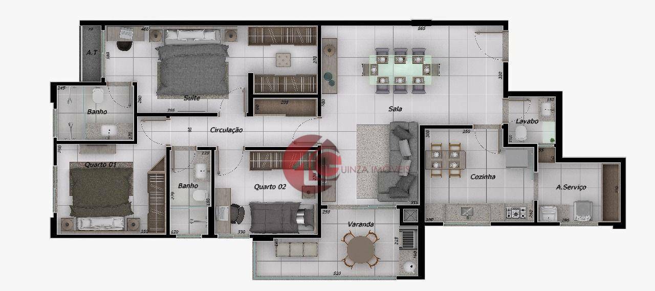 Apartamento à venda com 3 quartos, 188m² - Foto 16