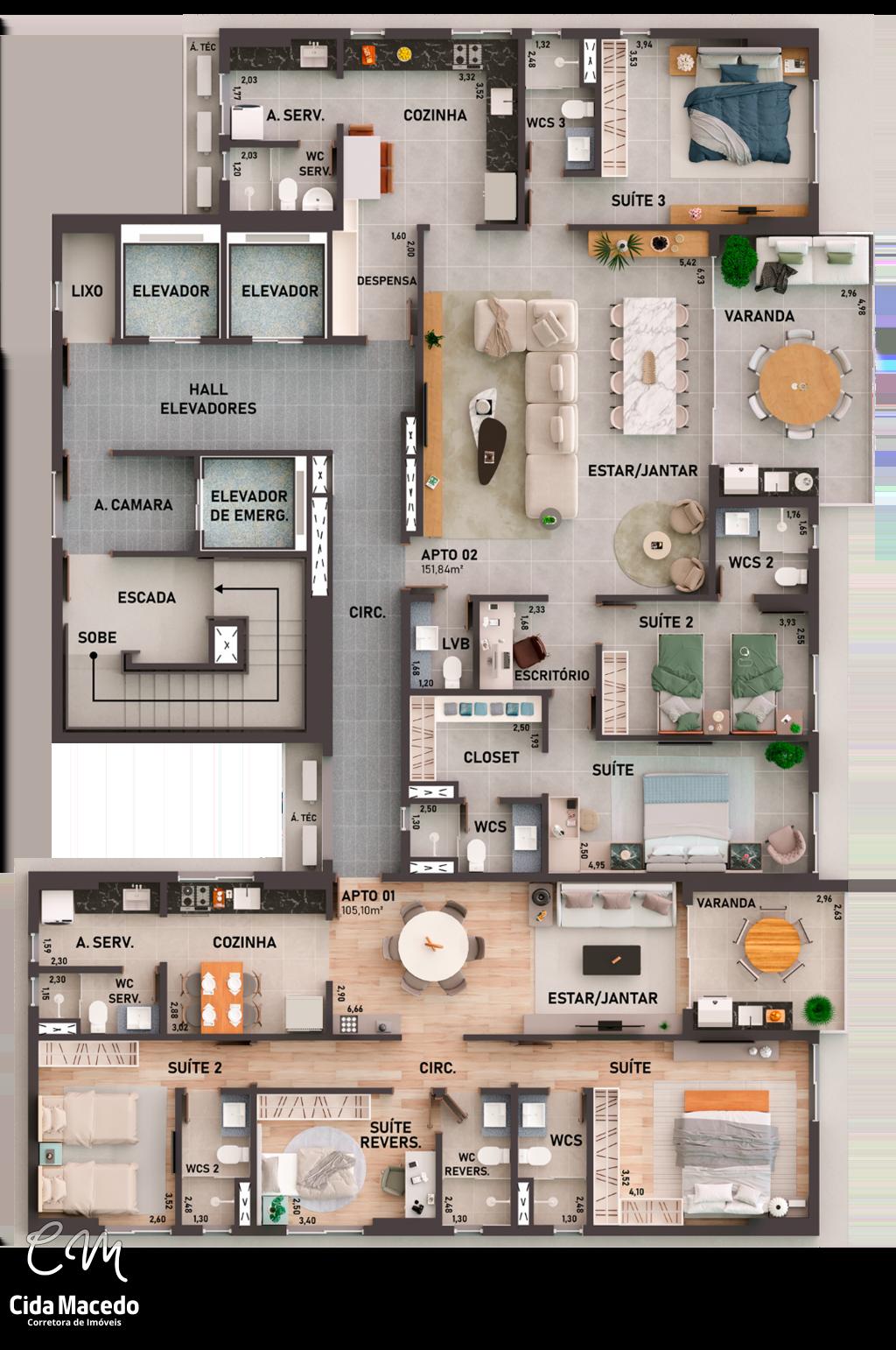 Apartamento à venda com 3 quartos, 151m² - Foto 27