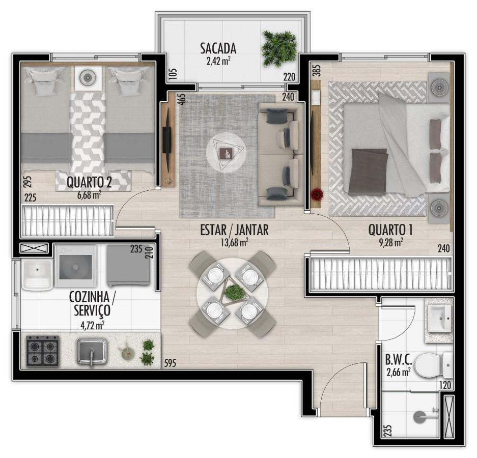 Apartamento à venda com 2 quartos, 42m² - Foto 19