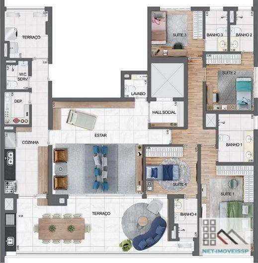 Apartamento à venda com 4 quartos, 181m² - Foto 22