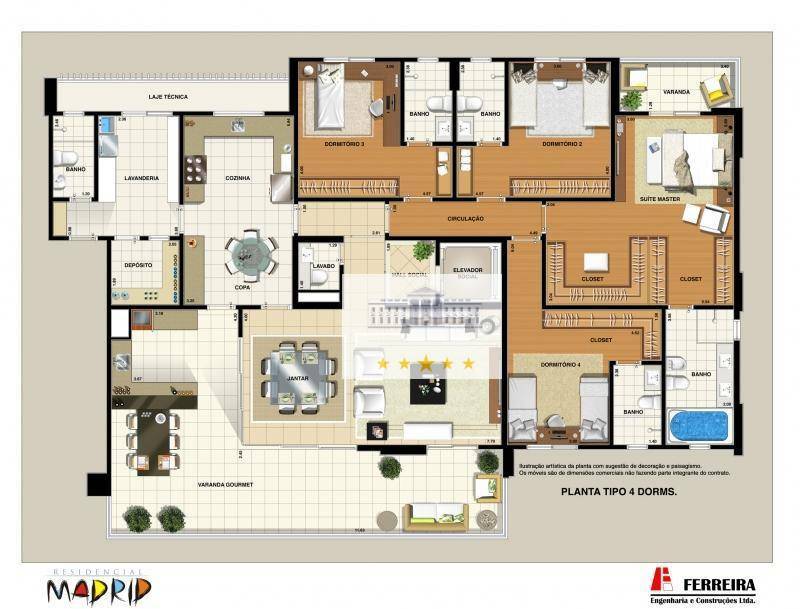 Apartamento à venda com 4 quartos, 240m² - Foto 4