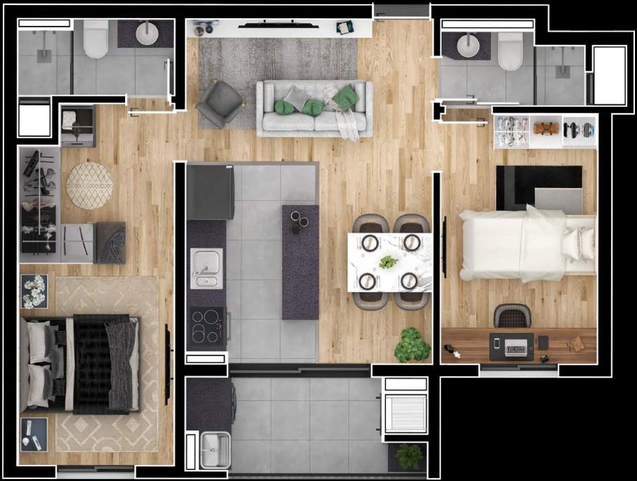 Apartamento à venda com 2 quartos, 62m² - Foto 31