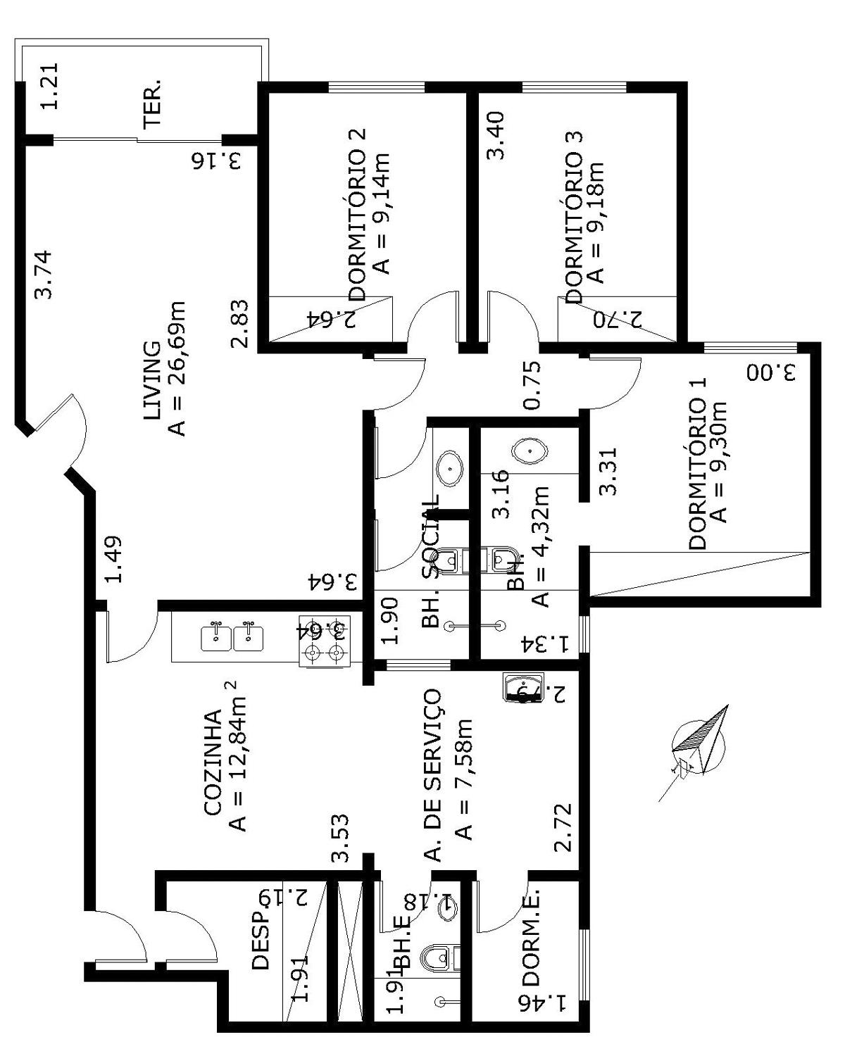 Apartamento à venda com 3 quartos, 102m² - Foto 7