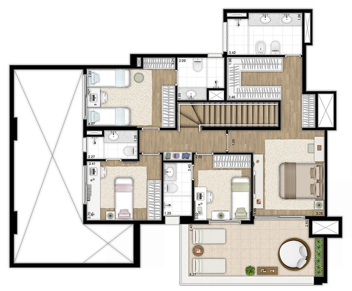 Apartamento à venda com 4 quartos, 259m² - Foto 3