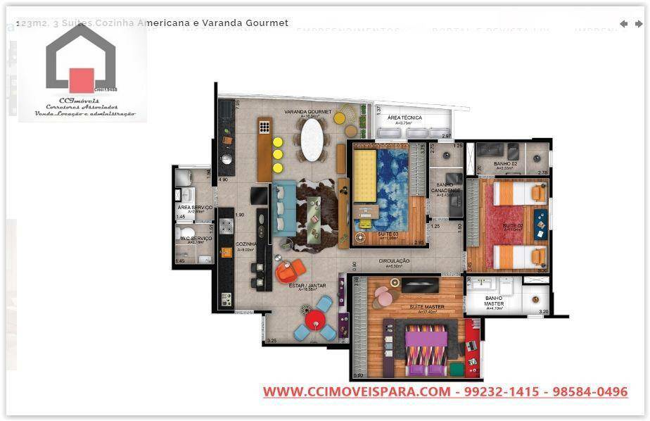 Apartamento à venda com 3 quartos, 123m² - Foto 19