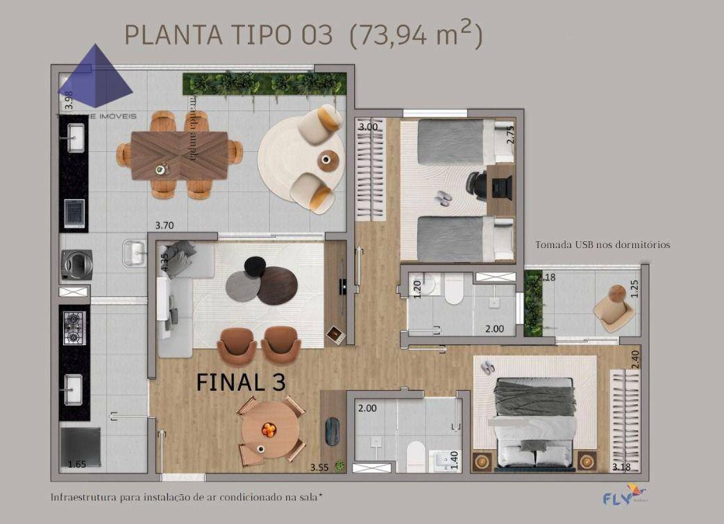 Apartamento à venda com 2 quartos, 70m² - Foto 20