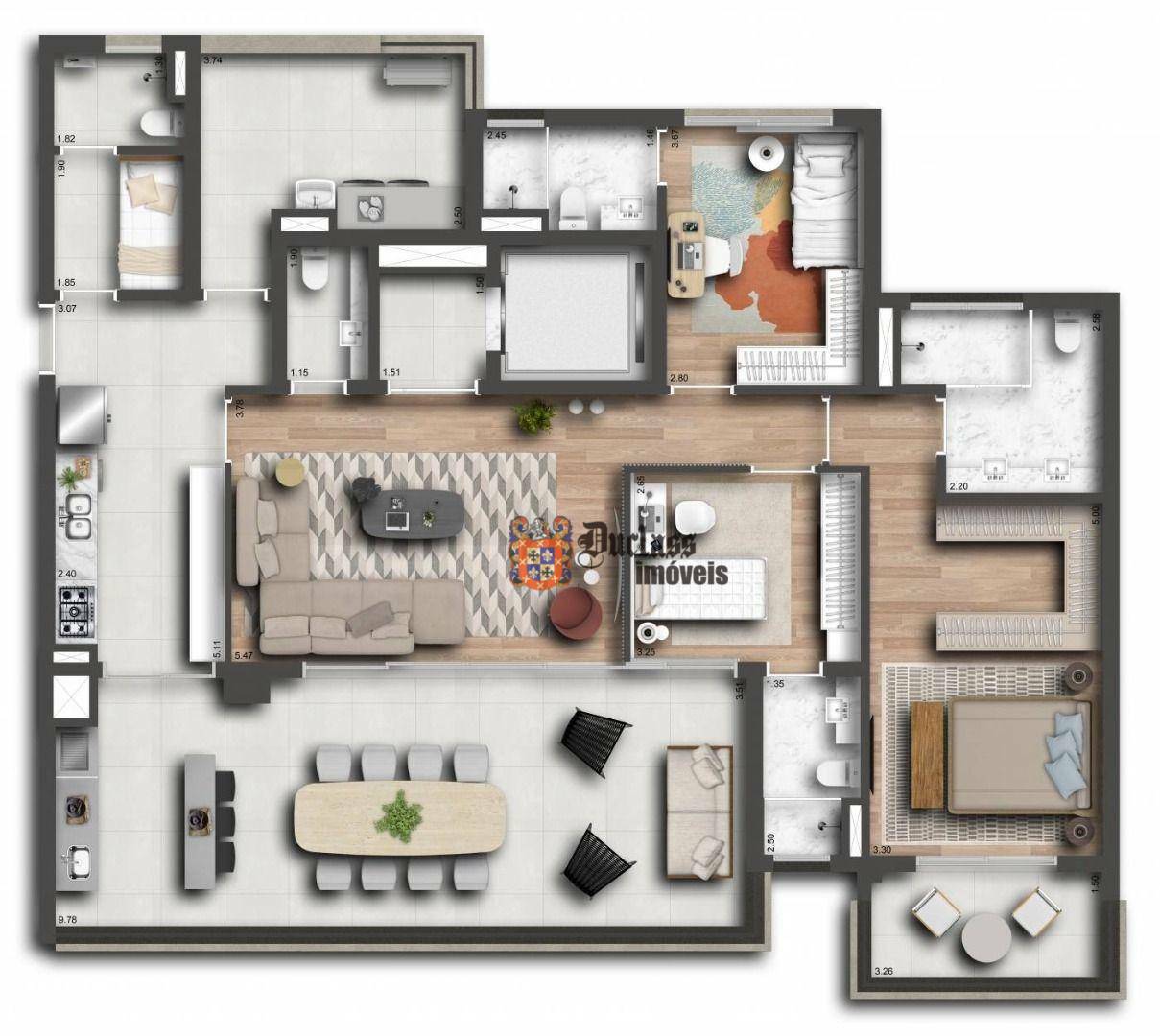 Apartamento à venda com 3 quartos, 173m² - Foto 21