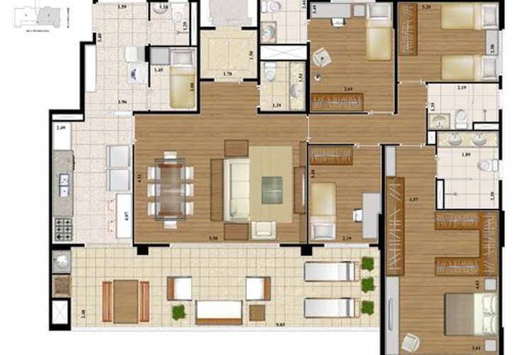 Apartamento à venda com 4 quartos, 156m² - Foto 4