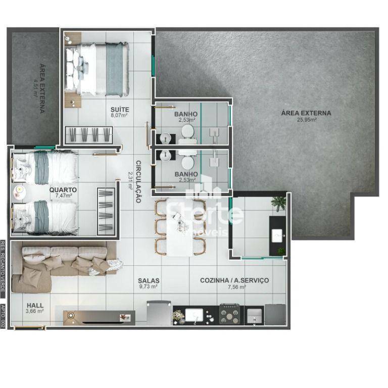 Apartamento à venda com 2 quartos, 52m² - Foto 13