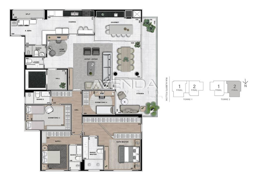 Apartamento à venda com 3 quartos, 228m² - Foto 3