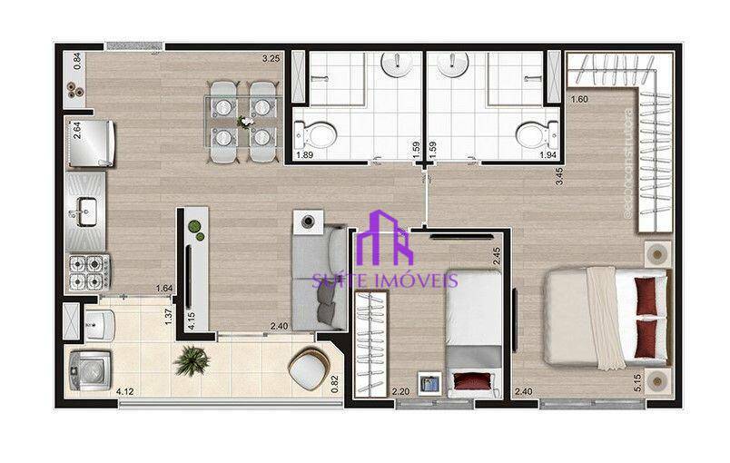 Apartamento à venda com 2 quartos, 47m² - Foto 19