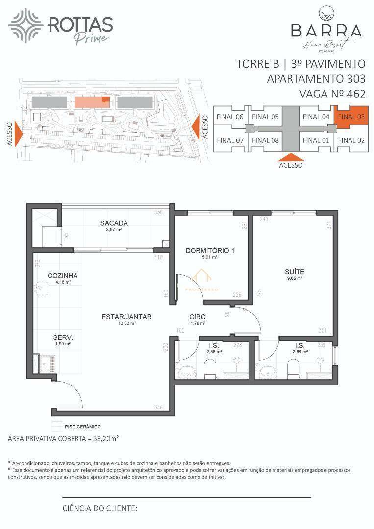 Apartamento à venda com 2 quartos, 53m² - Foto 7