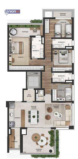 Apartamento à venda com 4 quartos, 149m² - Foto 20