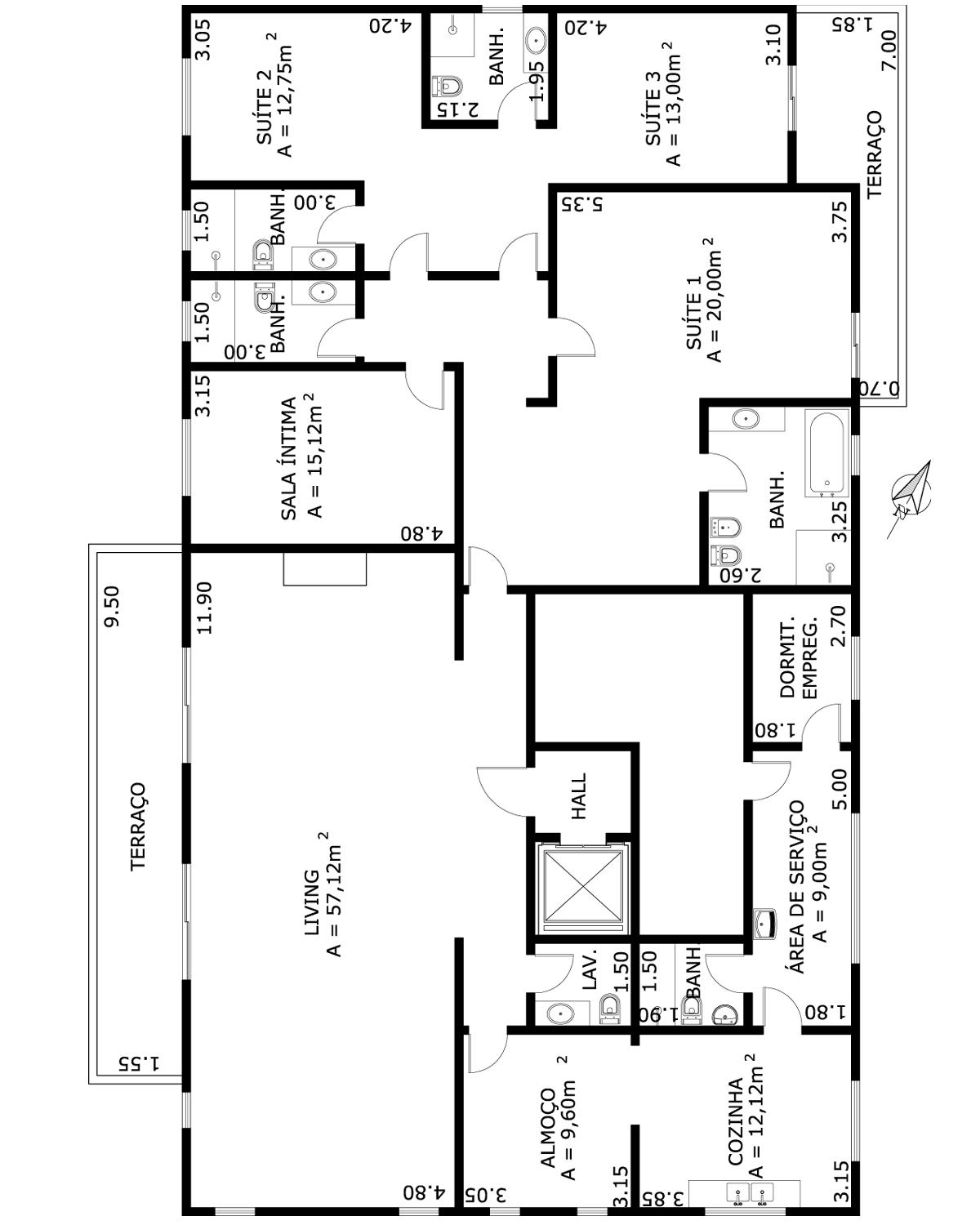 Apartamento à venda com 4 quartos, 287m² - Foto 2