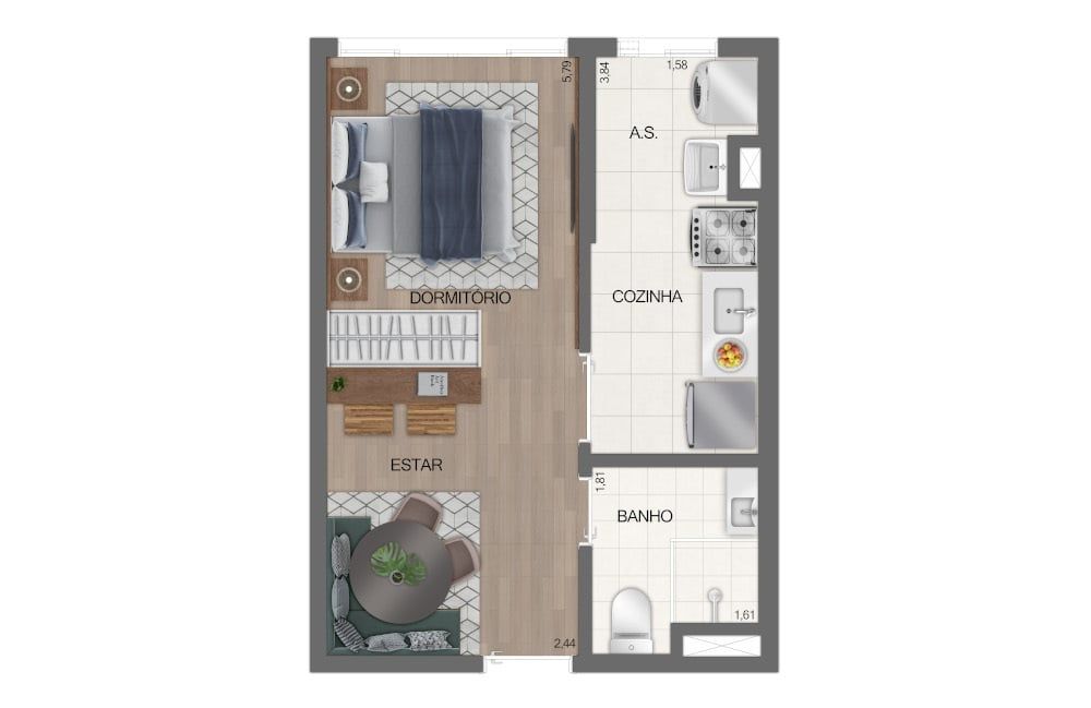 Apartamento à venda com 2 quartos, 36m² - Foto 18