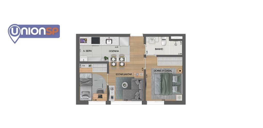 Apartamento à venda com 1 quarto, 26m² - Foto 21