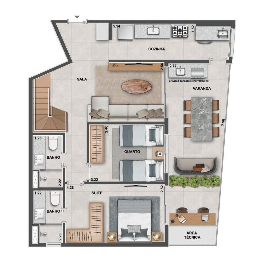 Apartamento à venda com 3 quartos, 127m² - Foto 26