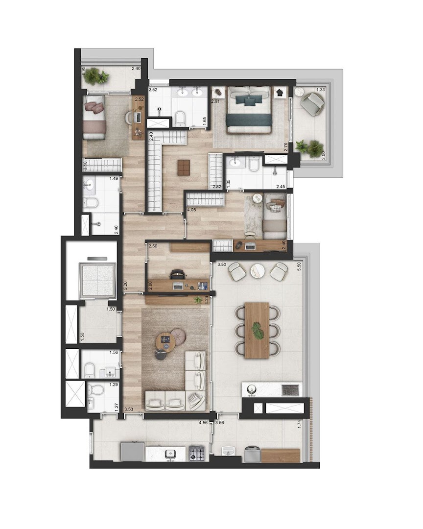 Apartamento à venda com 4 quartos, 205m² - Foto 26