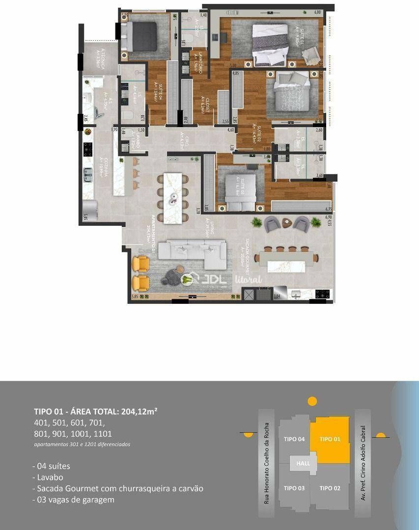 Apartamento à venda com 3 quartos, 147m² - Foto 13