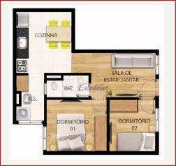 Apartamento à venda com 2 quartos, 40m² - Foto 2