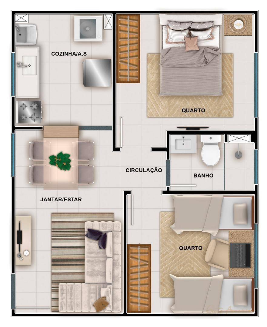 Apartamento para alugar com 2 quartos, 44m² - Foto 35
