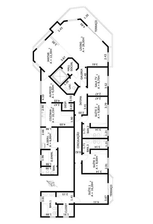 Apartamento à venda com 4 quartos, 206m² - Foto 3