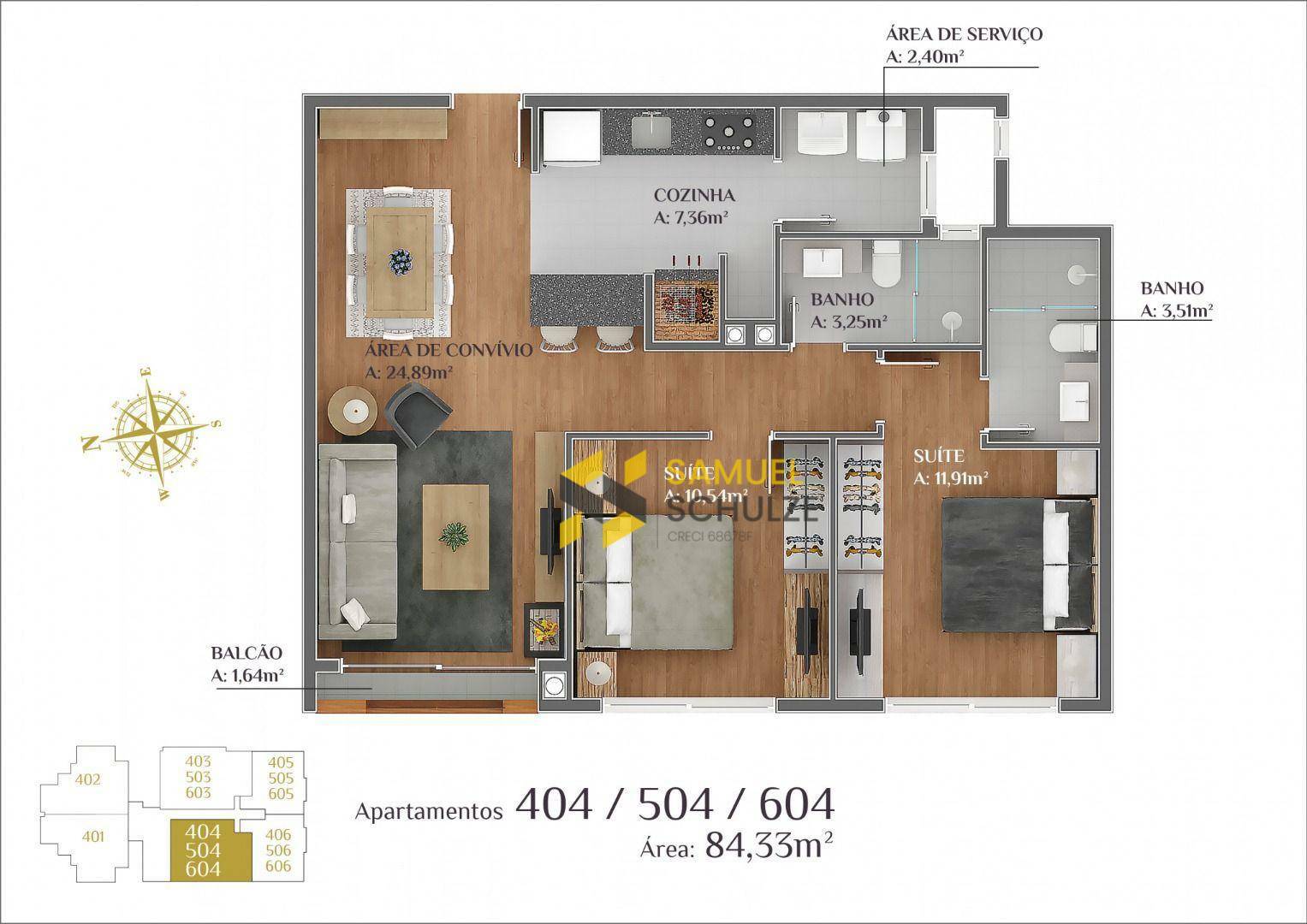 Apartamento à venda com 2 quartos, 76m² - Foto 7