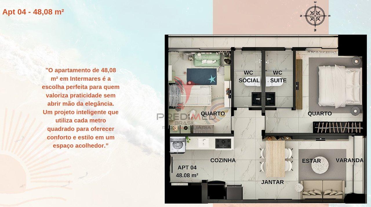 Apartamento à venda com 2 quartos, 48m² - Foto 1