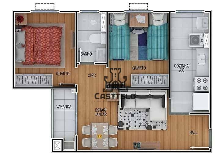 Apartamento à venda com 2 quartos, 44m² - Foto 4