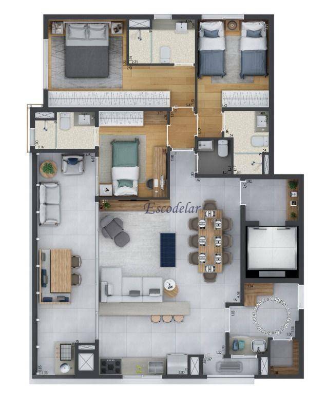 Apartamento à venda com 3 quartos, 121m² - Foto 15