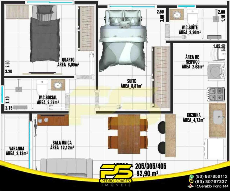 Apartamento à venda com 2 quartos, 54m² - Foto 4