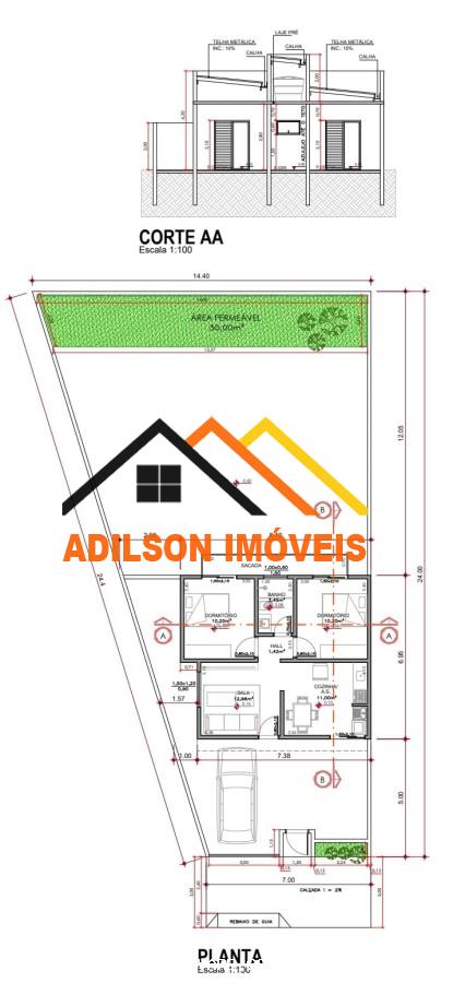 Casa à venda com 2 quartos, 54m² - Foto 1