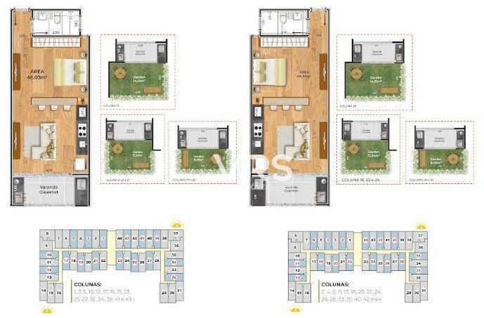 Apartamento à venda com 1 quarto, 46m² - Foto 13