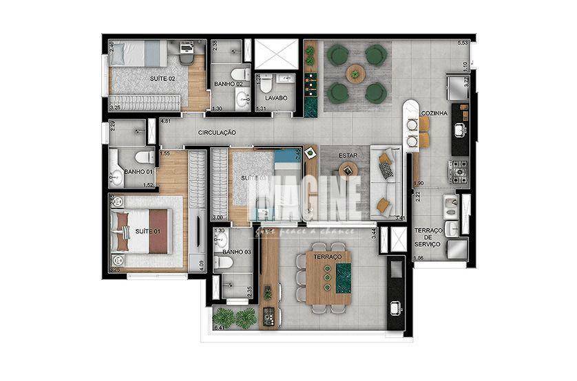 Apartamento à venda com 3 quartos, 110m² - Foto 7