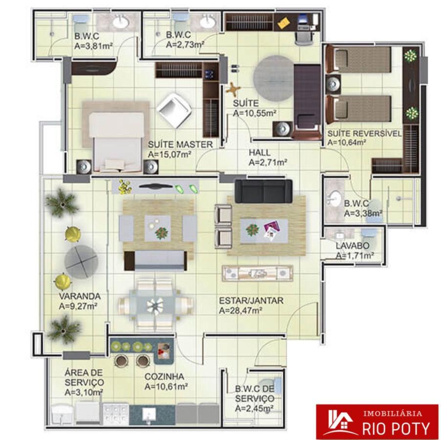 Apartamento à venda com 3 quartos, 118m² - Foto 8