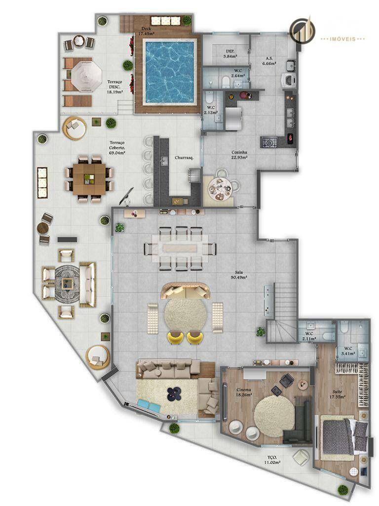 Apartamento à venda com 3 quartos, 127m² - Foto 88