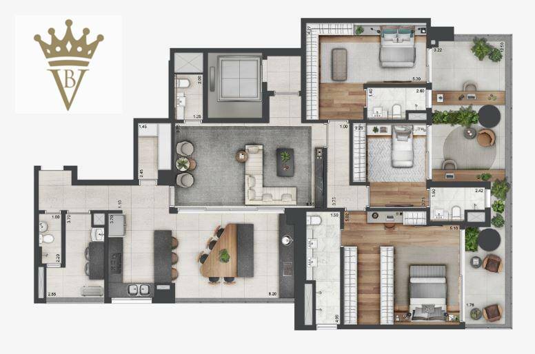 Apartamento à venda com 3 quartos, 218m² - Foto 18