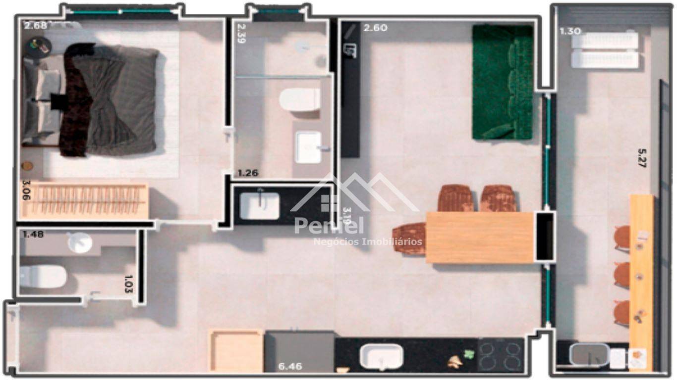 Apartamento à venda com 1 quarto, 49m² - Foto 22