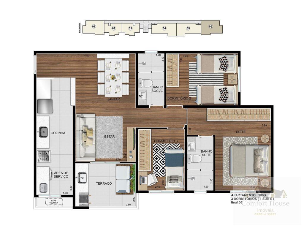 Apartamento à venda com 3 quartos, 75m² - Foto 8