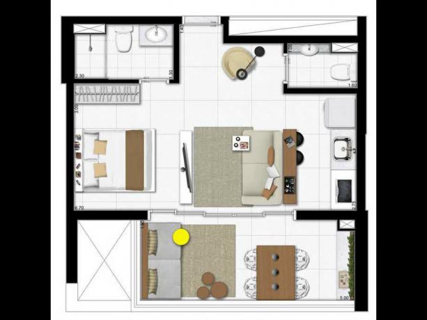 Apartamento à venda com 1 quarto, 43m² - Foto 6