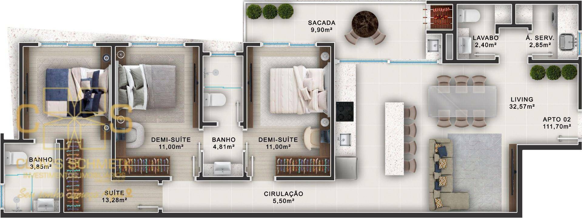 Apartamento à venda com 2 quartos, 84m² - Foto 15