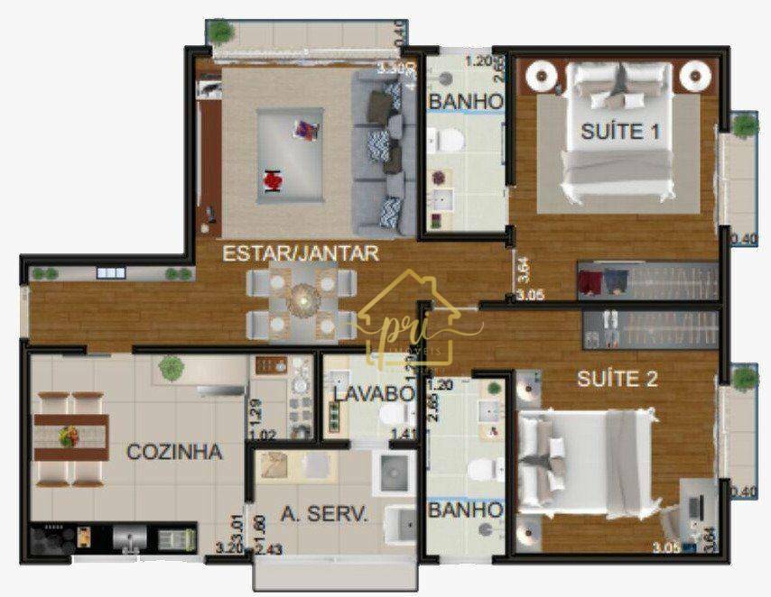 Apartamento à venda com 2 quartos, 94m² - Foto 23