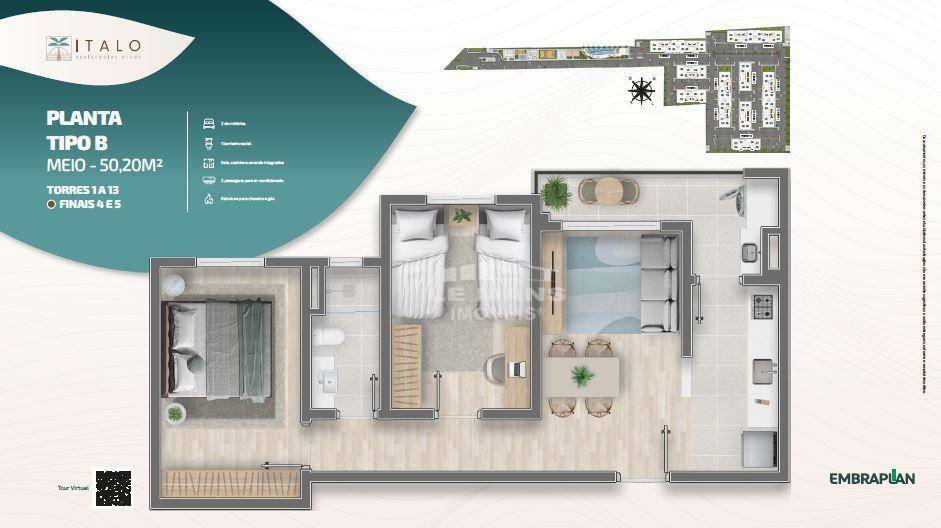 Apartamento à venda com 2 quartos, 49m² - Foto 50