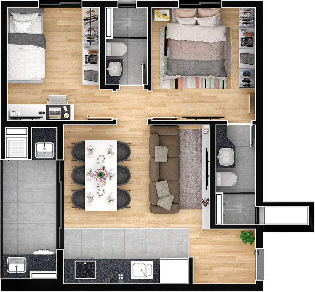 Apartamento à venda com 2 quartos, 59m² - Foto 24