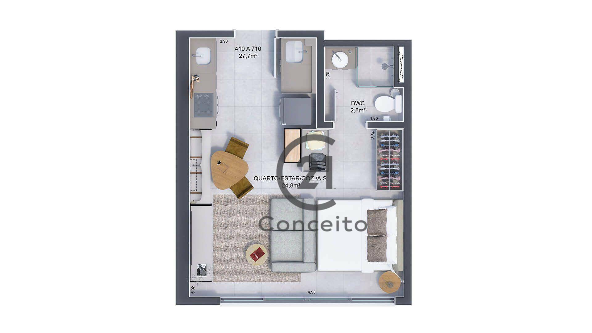 Kitnet e Studio à venda com 1 quarto, 32m² - Foto 9