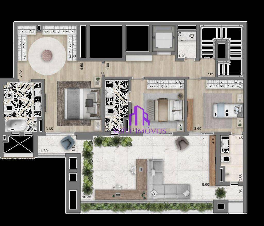 Apartamento à venda com 4 quartos, 213m² - Foto 28