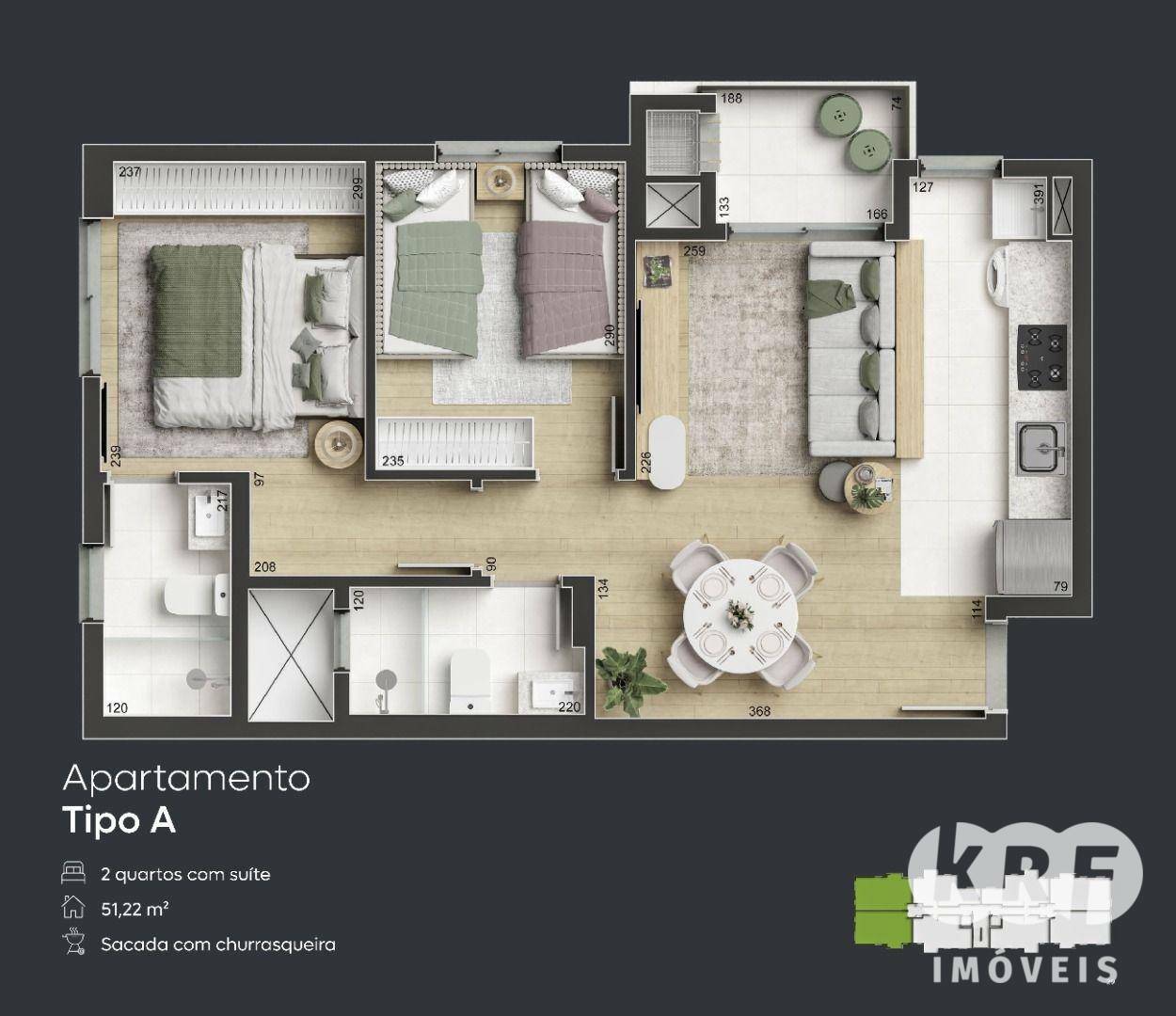 Apartamento à venda com 2 quartos, 51m² - Foto 9