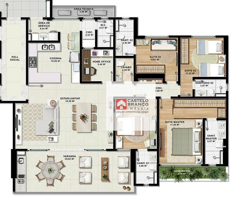 Apartamento à venda com 4 quartos, 164m² - Foto 27