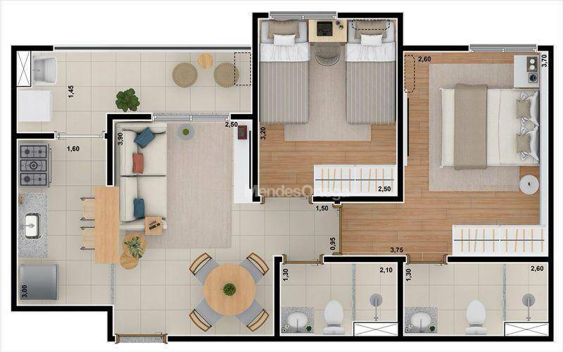 Apartamento à venda com 2 quartos, 55m² - Foto 19