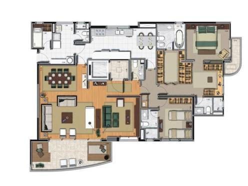 Apartamento à venda com 3 quartos, 166m² - Foto 2